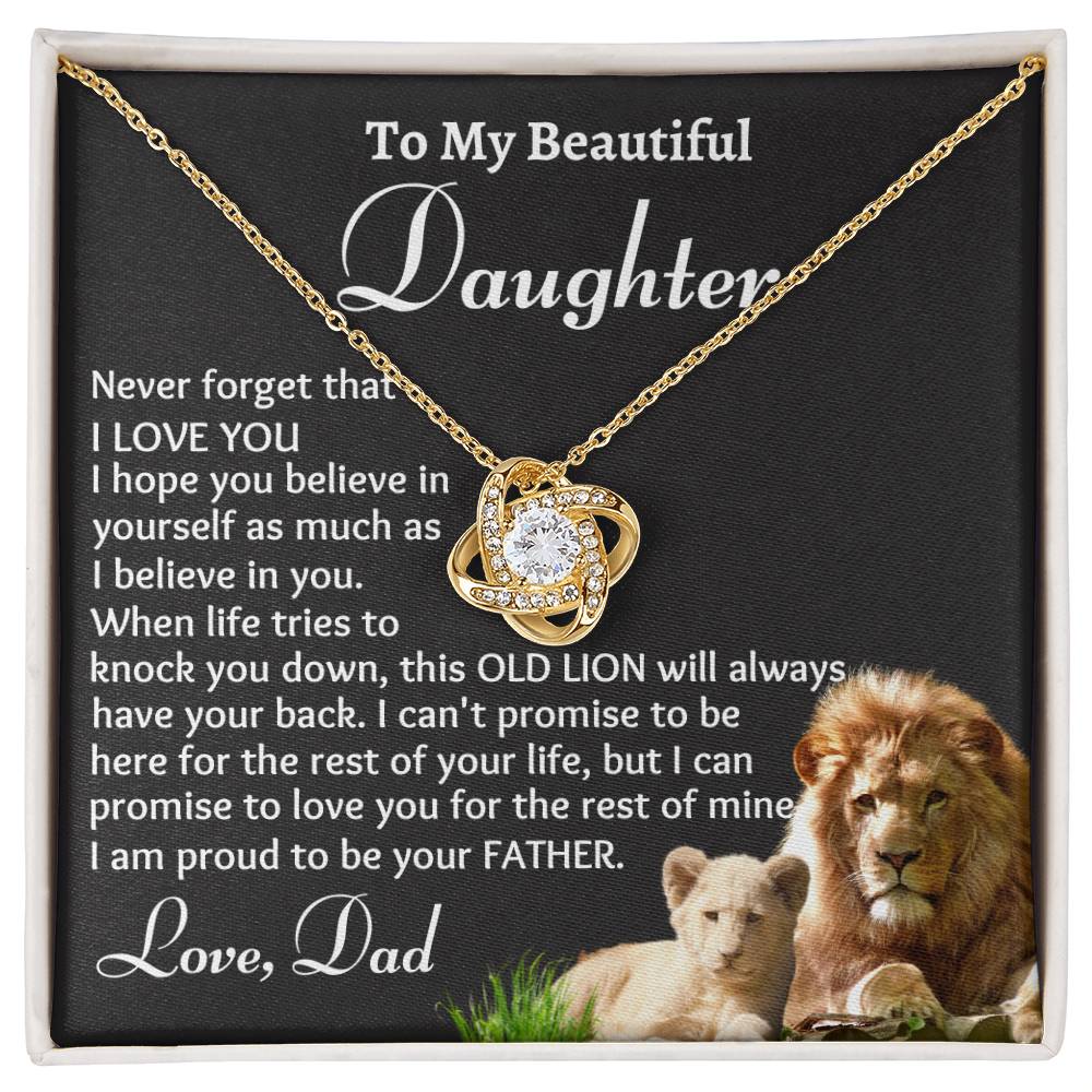 To My Daughter I Love You Necklace Gift from Dad Birthday Gift or Christmas Gift - Family Gear Collections