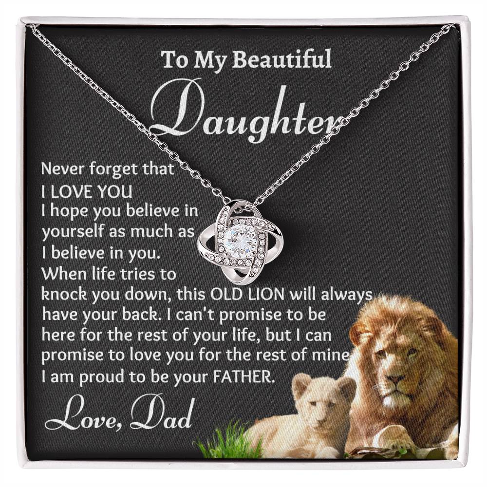 To My Daughter I Love You Necklace Gift from Dad Birthday Gift or Christmas Gift - Family Gear Collections