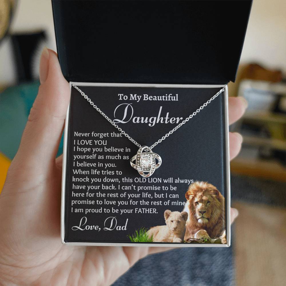 To My Daughter I Love You Necklace Gift from Dad Birthday Gift or Christmas Gift - Family Gear Collections