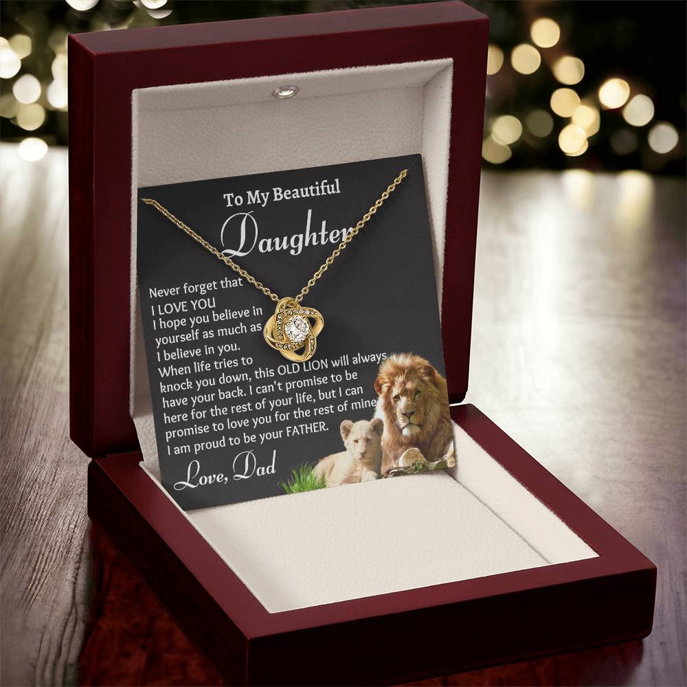 To My Daughter I Love You Necklace Gift from Dad Birthday Gift or Christmas Gift - Family Gear Collections