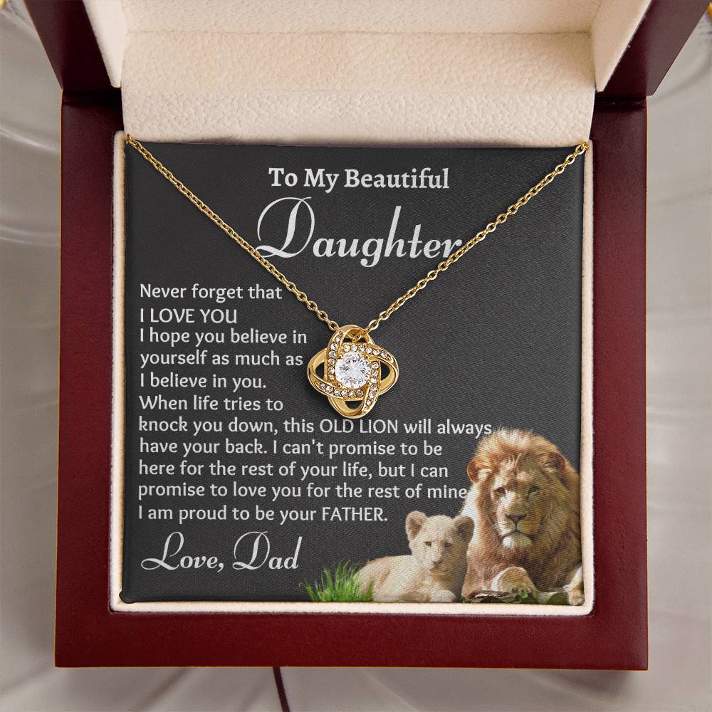 To My Daughter I Love You Necklace Gift from Dad Birthday Gift or Christmas Gift - Family Gear Collections