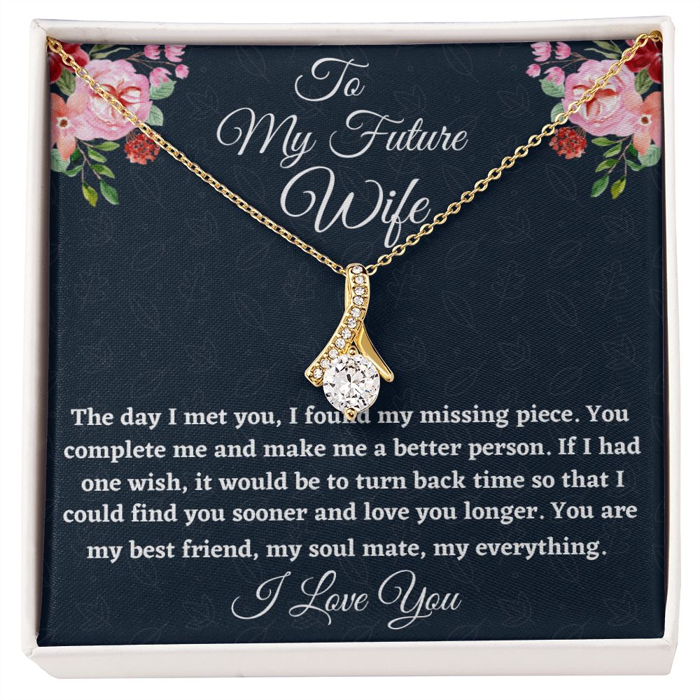 To My Future Wife, Alluring Beauty Necklace, Appreciation Gift, Christmas Gift, I Love You. - Family Gear Collections