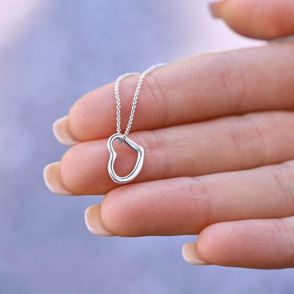 To My Future Wife, Delicate Heart Necklace, Christmas Gift, Birthday Gift For Her, I Love You - Family Gear Collections