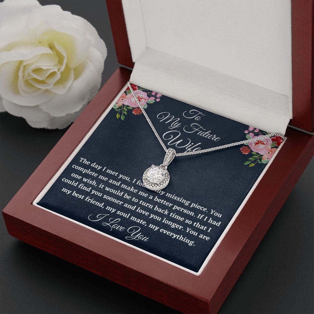 To My Future Wife Gift - Interlock Heart Necklace with Message Card, S –  HN-Rose Online Store