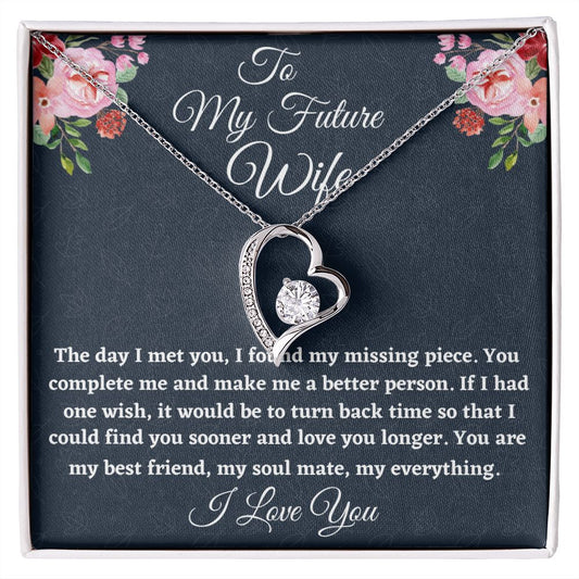 To My Future Wife, Forever Love Necklace, Appreciation Gift, Christmas Gift, I Love You.. - Family Gear Collections