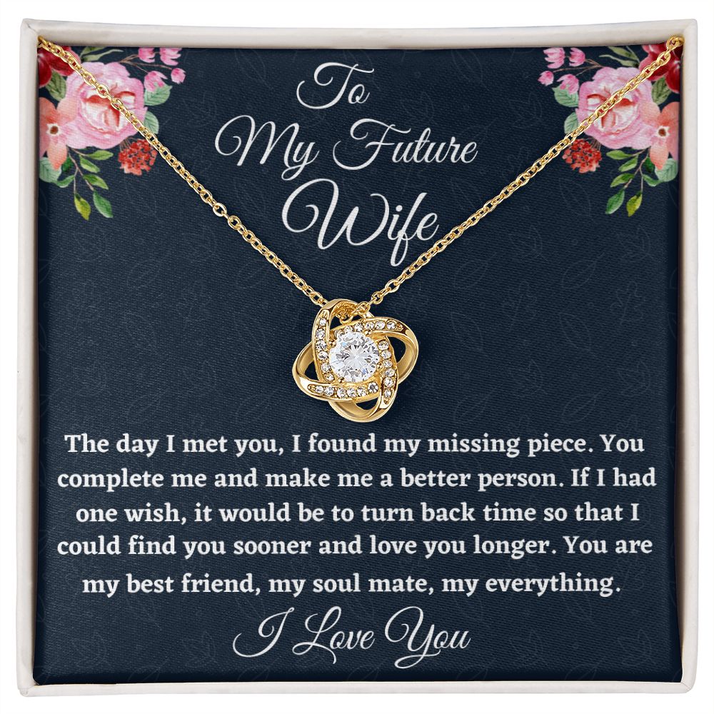 To My Future Wife, Love Knot Necklace, Appreciation Gift, Christmas Gift, I Love You. - Family Gear Collections