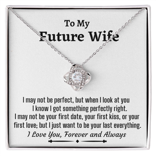 To My Future Wife Love Knot Necklace, Wedding Day Gift, Christmas Gift For Her - Family Gear Collections