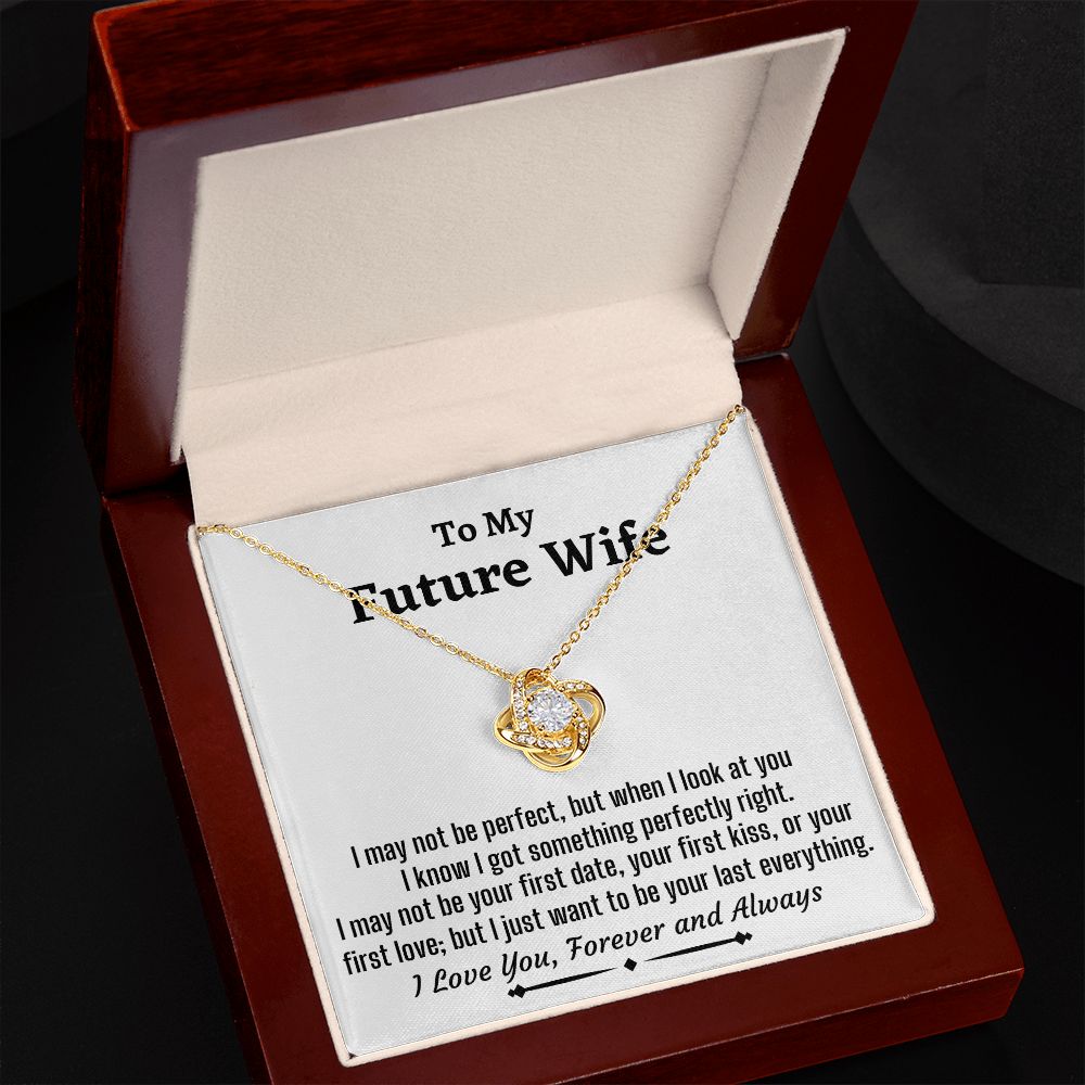 To My Future Wife Love Knot Necklace, Wedding Day Gift, Christmas Gift For Her - Family Gear Collections