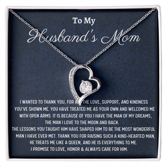 To My Husband's Mom Forever Love Necklace, Wedding Day Gift, Christmas Gift . - Family Gear Collections