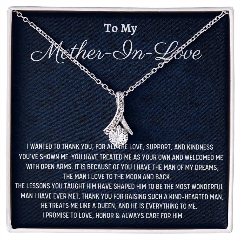 To My Mother In Love, Alluring Beauty Necklace, Birthday Gift, Christmas Gift, Appreciation Gift, From Daughter In Love, - Family Gear Collections