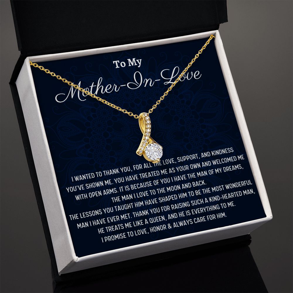 To My Mother In Love, Alluring Beauty Necklace, Birthday Gift, Christmas Gift, Appreciation Gift, From Daughter In Love, - Family Gear Collections