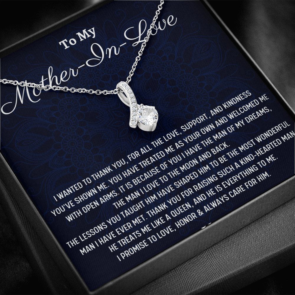 To My Mother In Love, Alluring Beauty Necklace, Birthday Gift, Christmas Gift, Appreciation Gift, From Daughter In Love, - Family Gear Collections