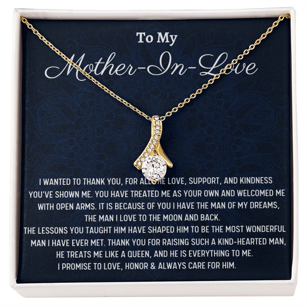 To My Mother In Love, Alluring Beauty Necklace, Birthday Gift, Christmas Gift, Appreciation Gift, From Daughter In Love, - Family Gear Collections