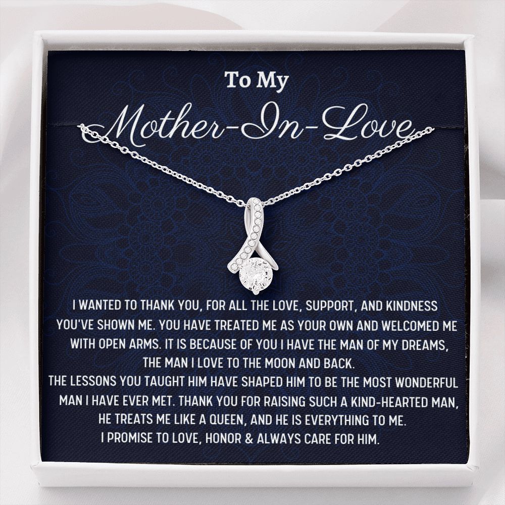 To My Mother In Love, Alluring Beauty Necklace, Birthday Gift, Christmas Gift, Appreciation Gift, From Daughter In Love, - Family Gear Collections