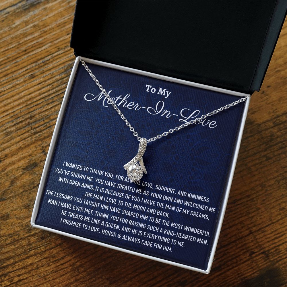 To My Mother In Love, Alluring Beauty Necklace, Birthday Gift, Christmas Gift, Appreciation Gift, From Daughter In Love, - Family Gear Collections