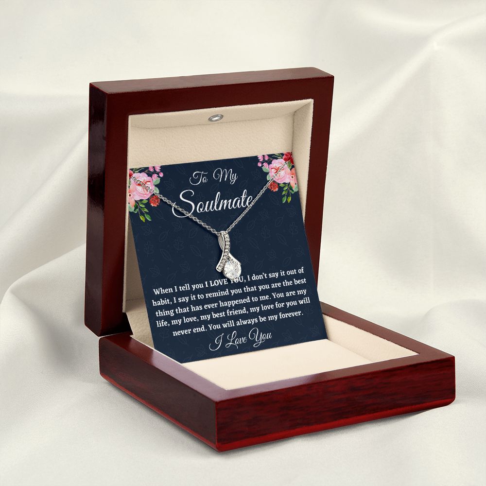 To My Soulmate, Alluring Beauty Necklace, Christmas Gift, Birthday Gift For Her, I l Love You. - Family Gear Collections