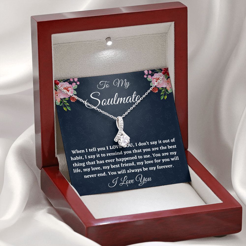 To My Soulmate, Alluring Beauty Necklace, Christmas Gift, Birthday Gift For Her, I l Love You. - Family Gear Collections