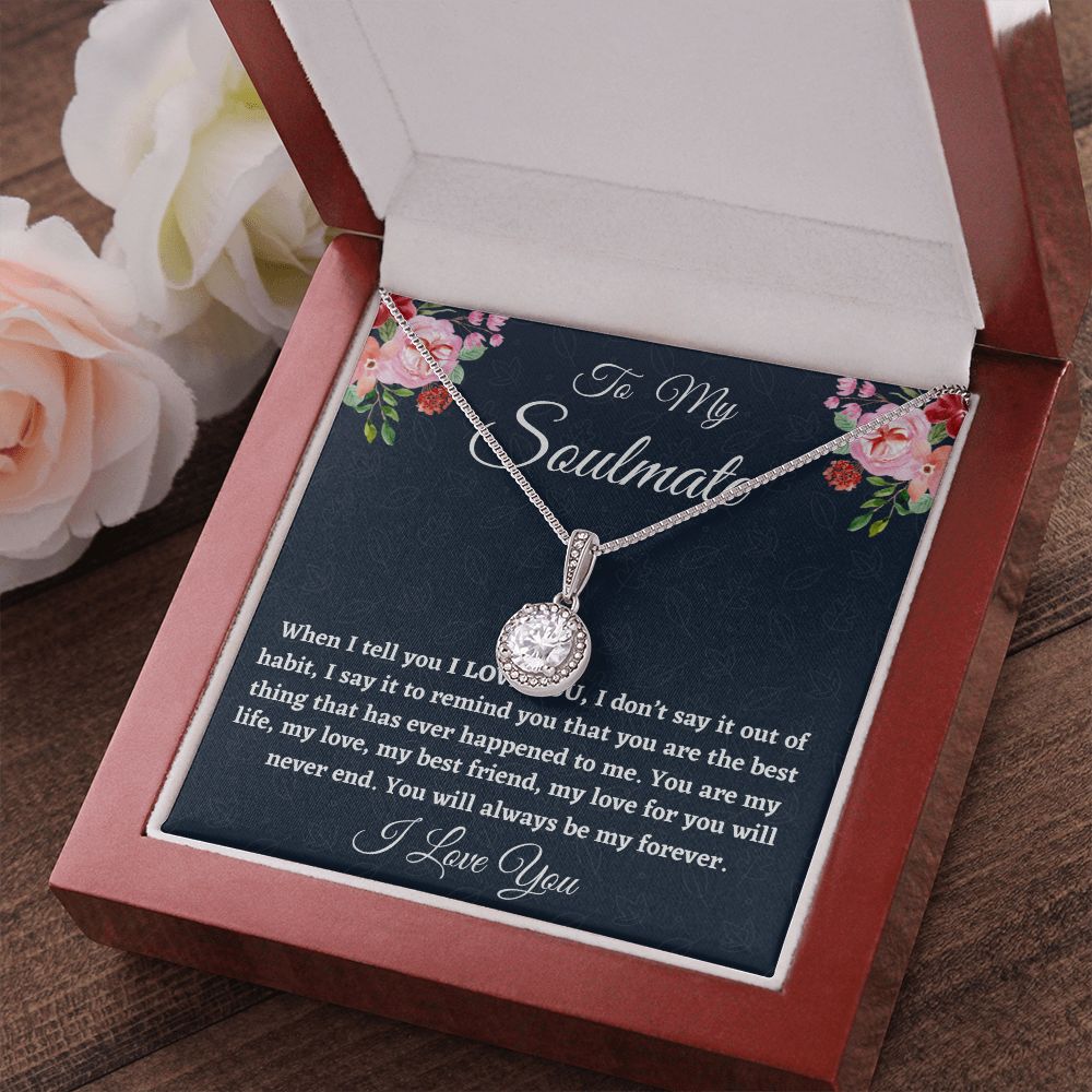 To My Soulmate, Eternal Hope Necklace, Christmas Gift, Birthday Gift For Her, I Love You. - Family Gear Collections