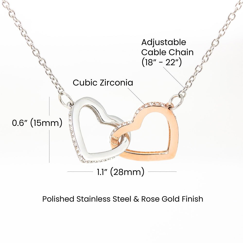 To My Soulmate, Interlocking Hearts Necklace, Christmas Gift, Birthday Gift For Her, l Love You. - Family Gear Collections