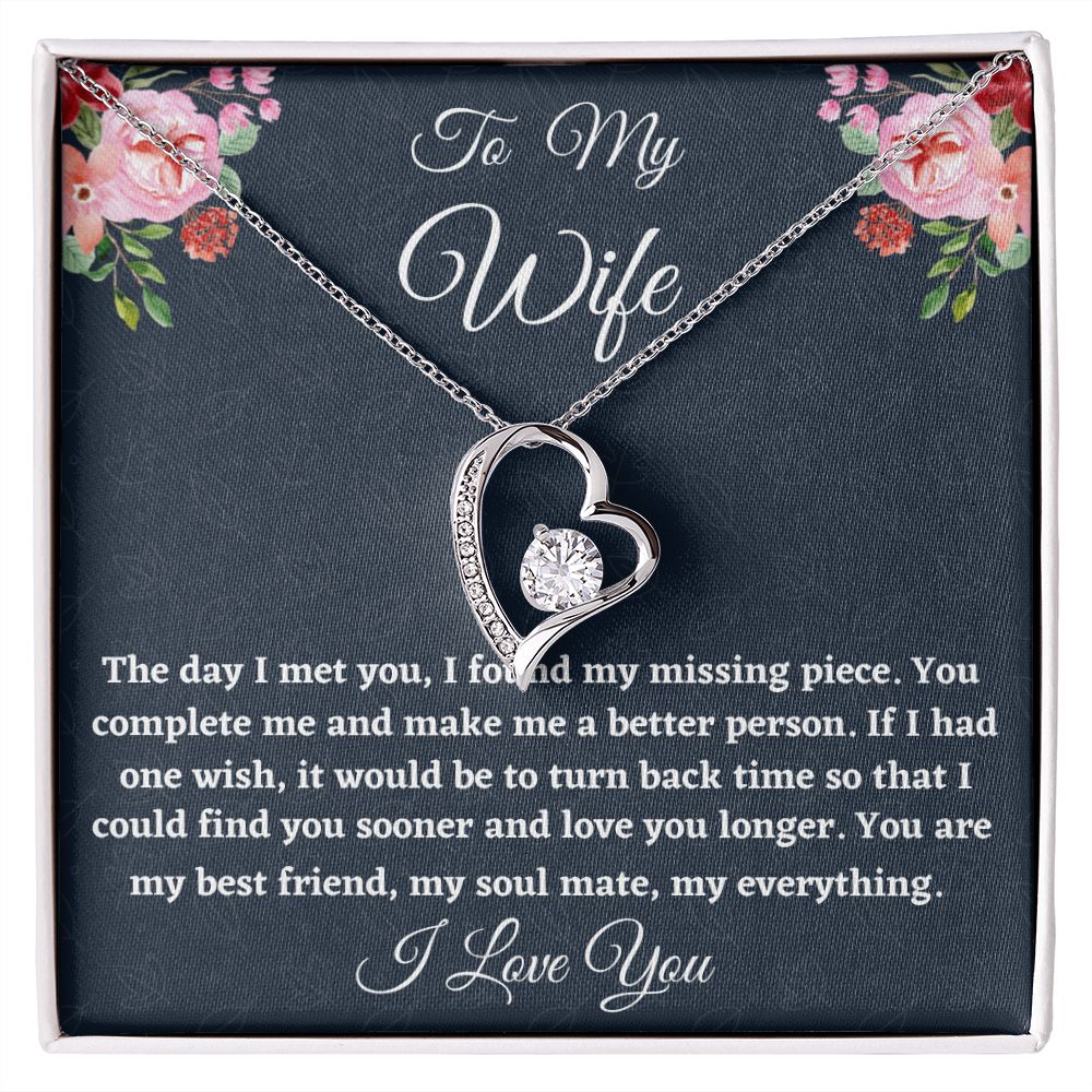 To My Wife, Forever Love Necklace, Christmas Gift For Amazing Wife, Birthday Gift, From Loving Husband. - Family Gear Collections