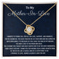 To Wonderful Mom In Love, Wedding Day Gift, Love Knot Necklace, Christmas Gift For Amazing Mom-In-Love - Family Gear Collections